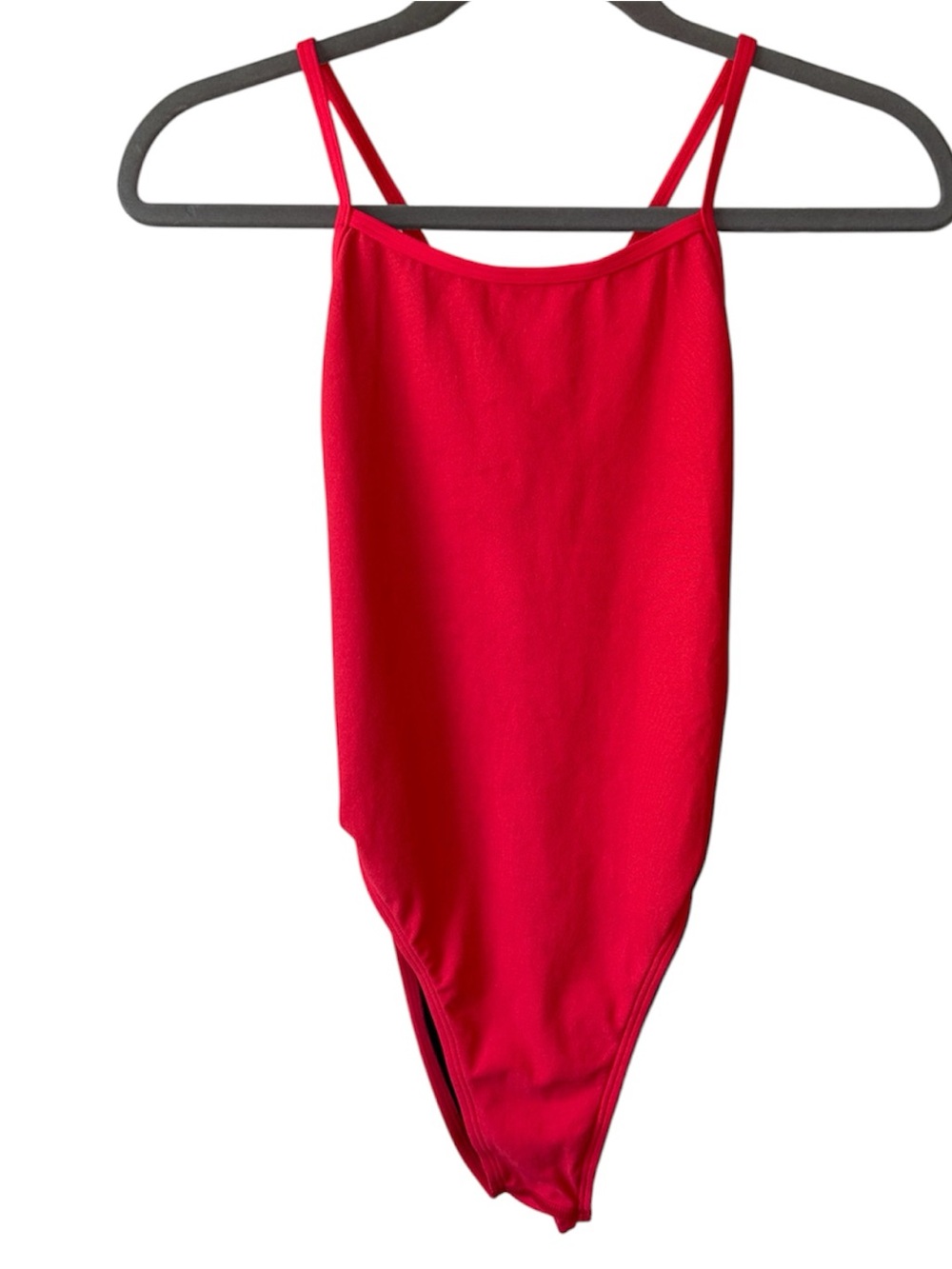 Jolyn Clothing Red One-Piece Swimsuit with Thin Straps